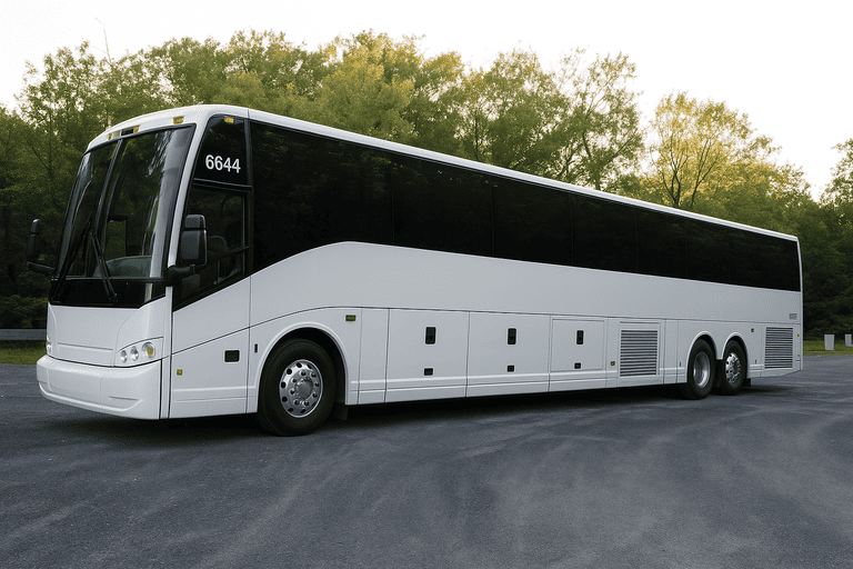 exterior of Bus Rental Company Alhambra coach bus