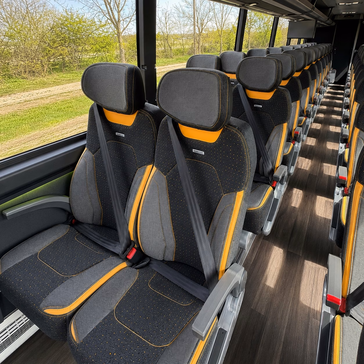 alhambra charter bus interior